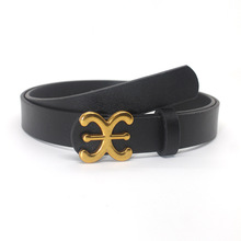 新款双C腰带 韩国百搭复古皮带女装饰大衣西装连衣裙女士腰带批发