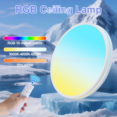 跨境天境灯晴空灯rgb吸顶灯卧室淡彩色全光谱圆形新款天空天际吸