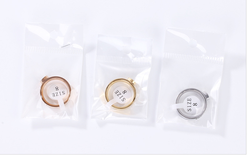 1 Piece Quantity Holiday, Daily Occasion Titanium Steel Material Elegant Letter Titanium Steel Artificial Crystal Rings In Bulk