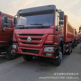 跨境销售后翻371马力前四后八渣土二手豪沃6×4自卸车 HOWO后八自