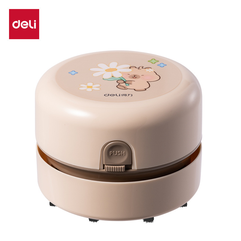 得力卡皮巴拉桌面吸尘器学生用品吸橡皮屑铅笔屑键盘灰尘烟灰清理|undefined