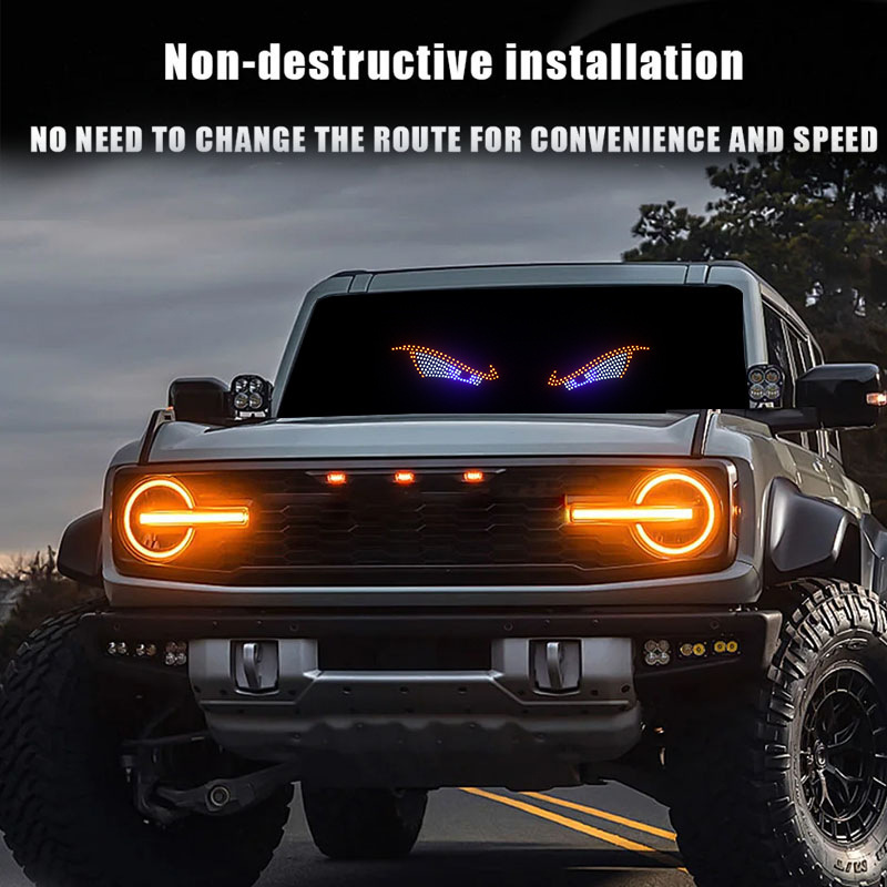 新製品デビルアイ車 LED 装飾ライト修正カジランビッグアイライトパーソナライズされた装飾 11 モード USB|undefined