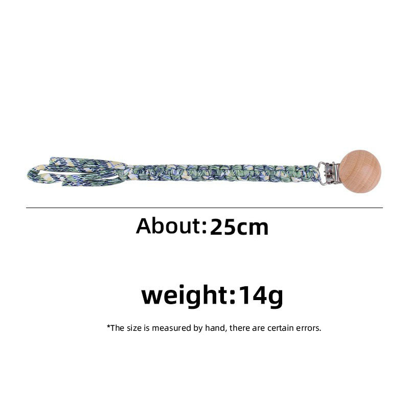 Suministros para bebés Clip de pezón de haya DIY bebé creativo tejido a mano color mezclado pezón cuerda cadena anti-caída