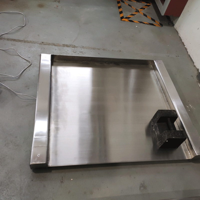 小型防水地磅 洁净区不锈钢地磅 英文版电子平台称80x80cm