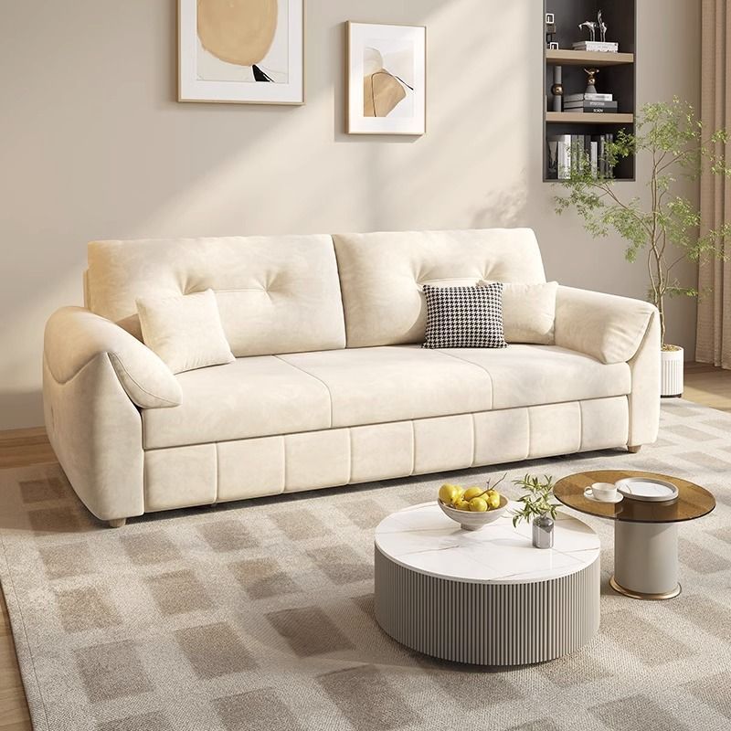 Sofa Bed All-In-One Foldable Small Apartment Storage Multi-Functional Straight Row Cream Style Internet Celebrity Bedroom Sofa