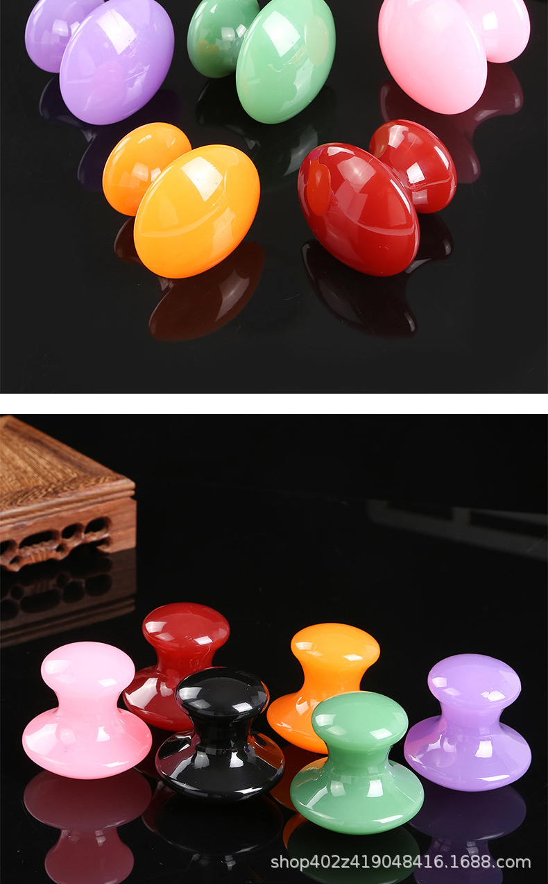 Gua Sha Massage Tool Resin Mushroom Shape Face Body Scraping Board 5.3cm 50g specifications