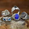 Retro ring, set, accessory, wish, European style, wholesale