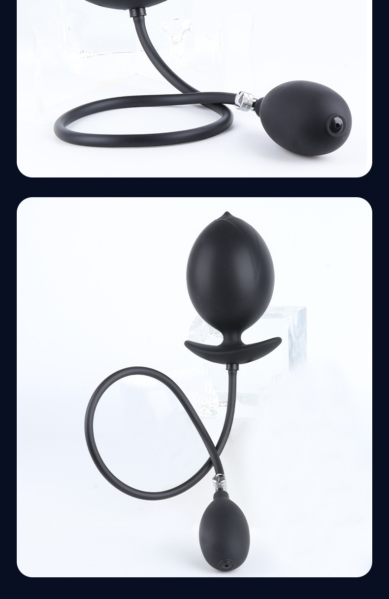 Magnetic Inflatable Anal Plug with Roller Ball, Silicone Prostate Massager for Men — detail image 17
