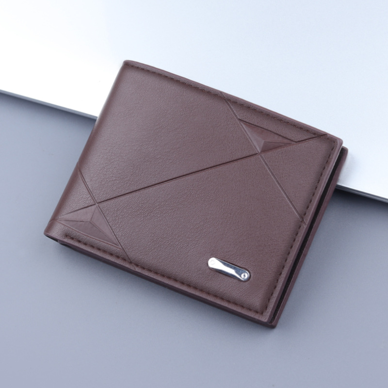 Cartera corta titular de la tarjeta de cartera de los hombres integrada billetera de los hombres plegable corto clip hombres de gran capacidad de comercio exterior