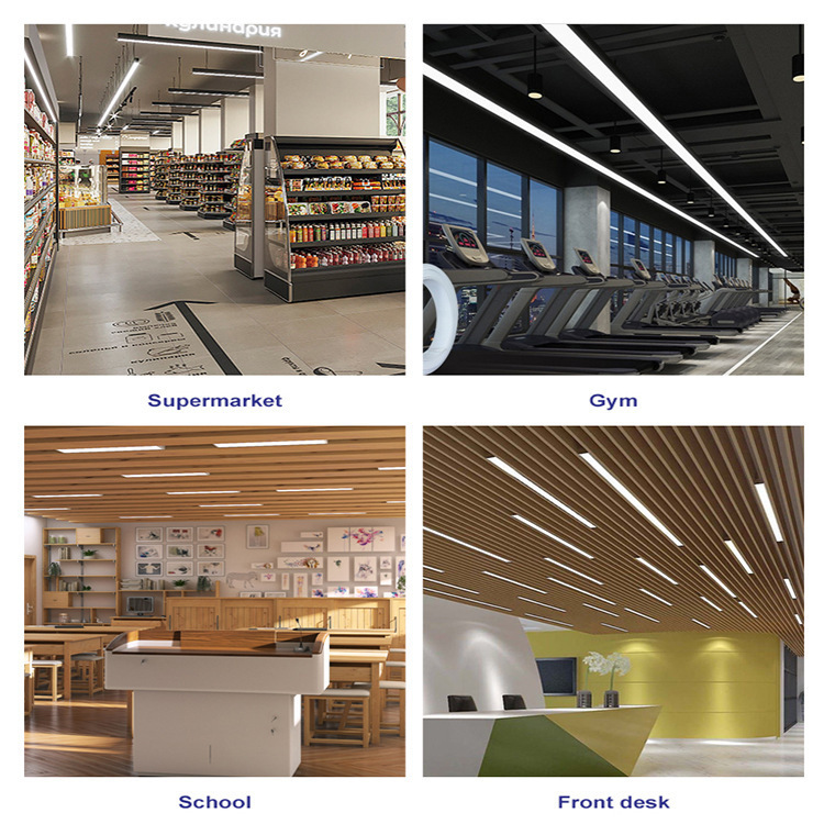 Personalizada 5cm colgante LED lámpara de línea sala de conferencias lámpara de techo de oficina ingeniería de línea de aluminio