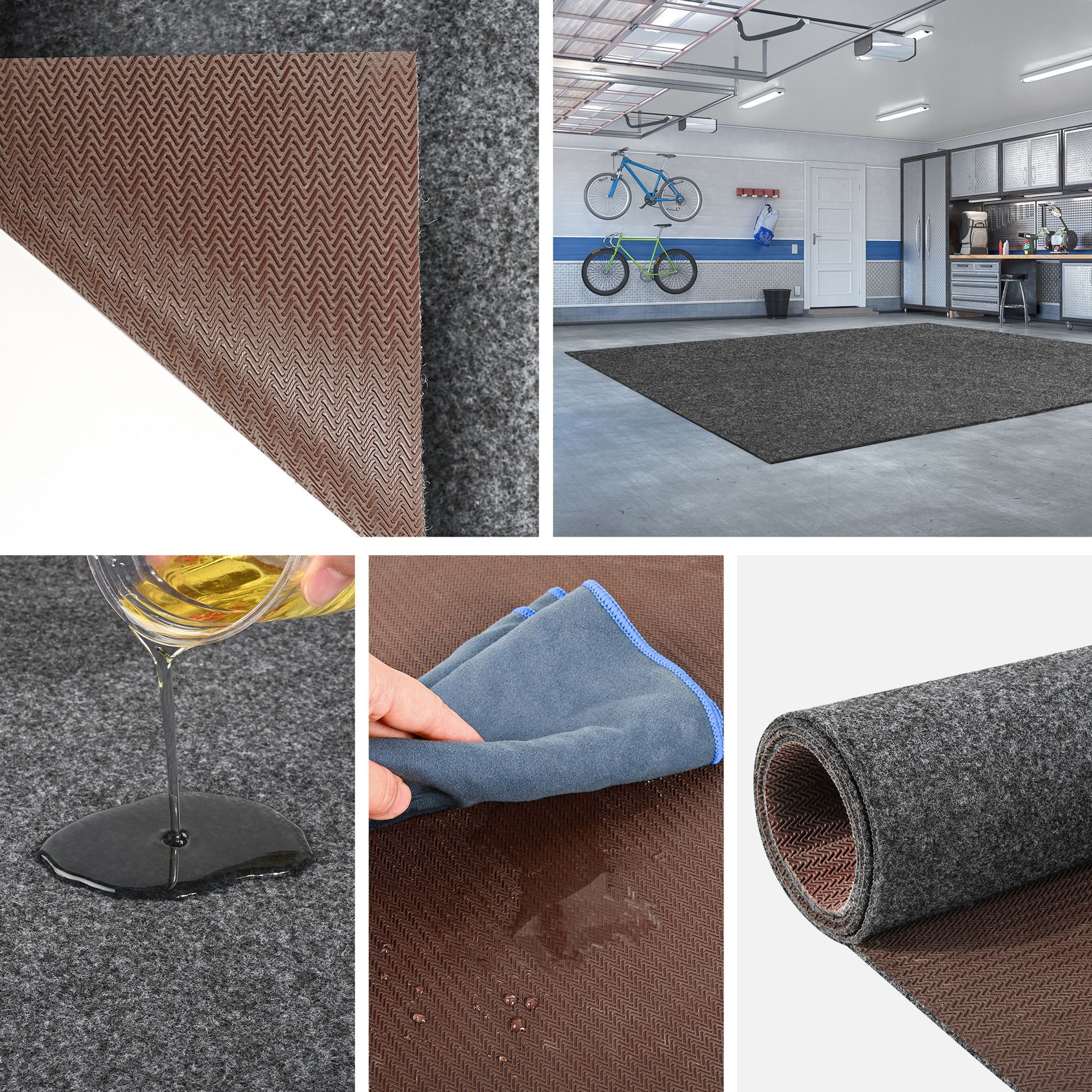 Cross-border bestseller oil-proof and waterproof floor mat, car garage floor mat, non-slip rubber-backed floor mat, repair mat, customizable