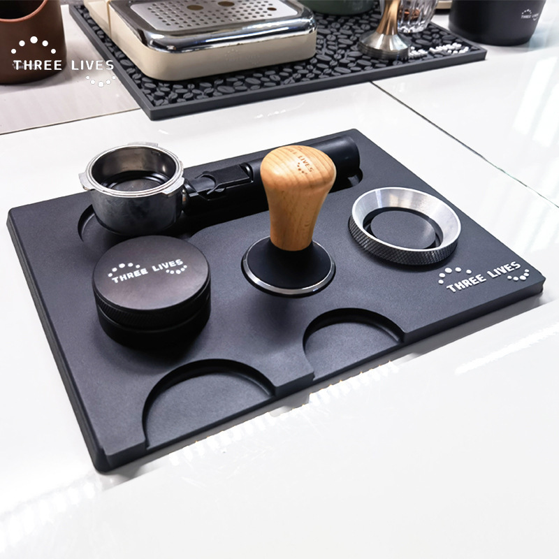 Coffee powder pressing mat silicone non-slip mat coffee corner mat coffee machine coffee appliance cloth powder device handle storage mat