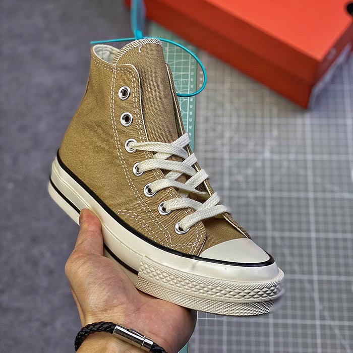 Putian High Edition 1970s Classic Canvas Shoes Women's High Top Casual Men's Shoes Milk Tea Retro Blue Bottom Vulcanized Lovers Shoes