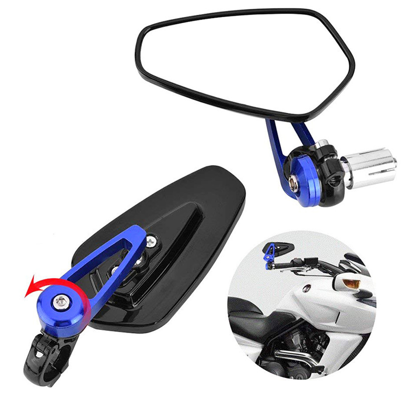 Espejo retrovisor de motocicleta retrógrado general espejo manillar aleación de aluminio CNC para Harley / Springwind 150NK