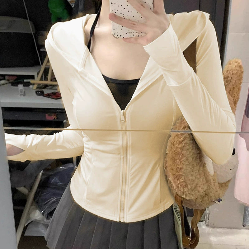 Солнцезащитный крем леди новая рыбная кость ледяной шелк тонкий, дышащий, ультрафиолетовый тонкий, легкий и короткий спортивный костюм розовый серый