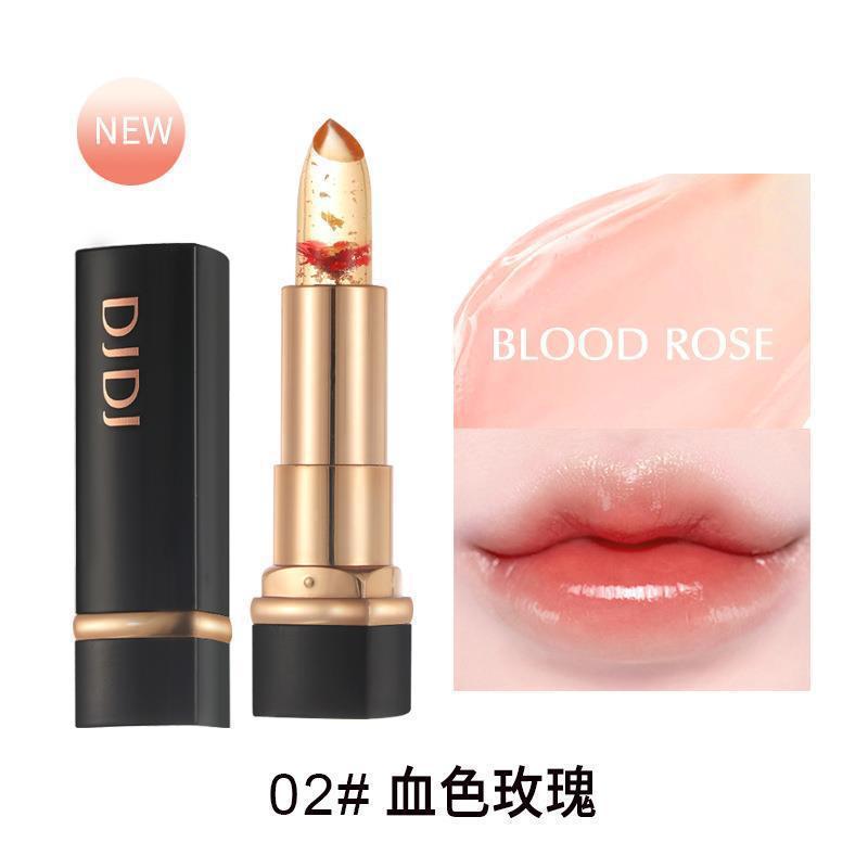 DJDJ生花ゼリー花びら変色口紅持続潤い保湿潤唇膏提気色擬似素顔唇彩提|undefined