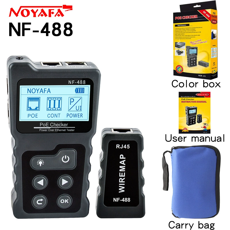 NOYAFA NF-488 на английском языке Network PoE Checker Over The EthernetLan