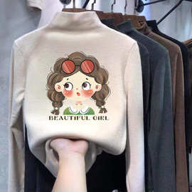 女童加厚德绒打底衫秋冬德绒保暖长袖T恤儿童东南亚外贸跨境童装