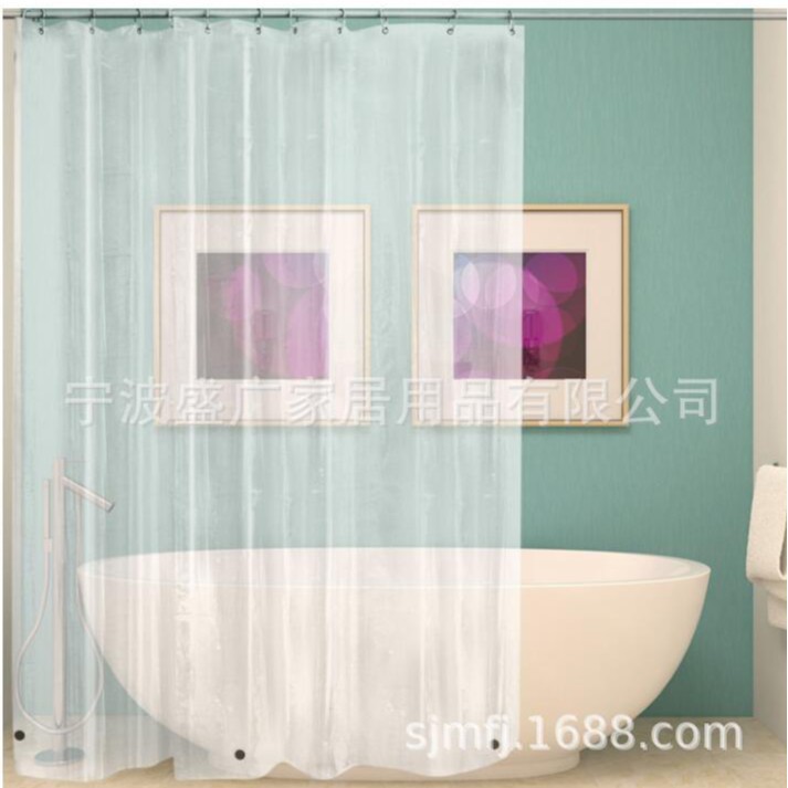 180X200CM 305g/Tira totalmente transparente de acero inoxidable maíz + imán, cortina de ducha, cortina de baño, cortina de ducha de tela