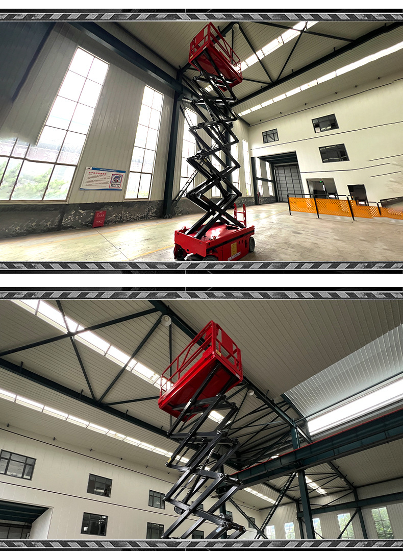 Mobile hydraulic lift platform, ground construction, aerial work vehicle, automatic leveling scissor lift platform for construction sites