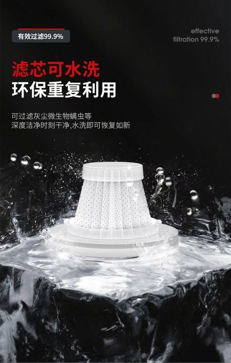 Zhigao Car Vacuum Cleaner with Wireless Charging, Strong Suction for Car and Home Use, Powerful Handheld Lithium Battery
