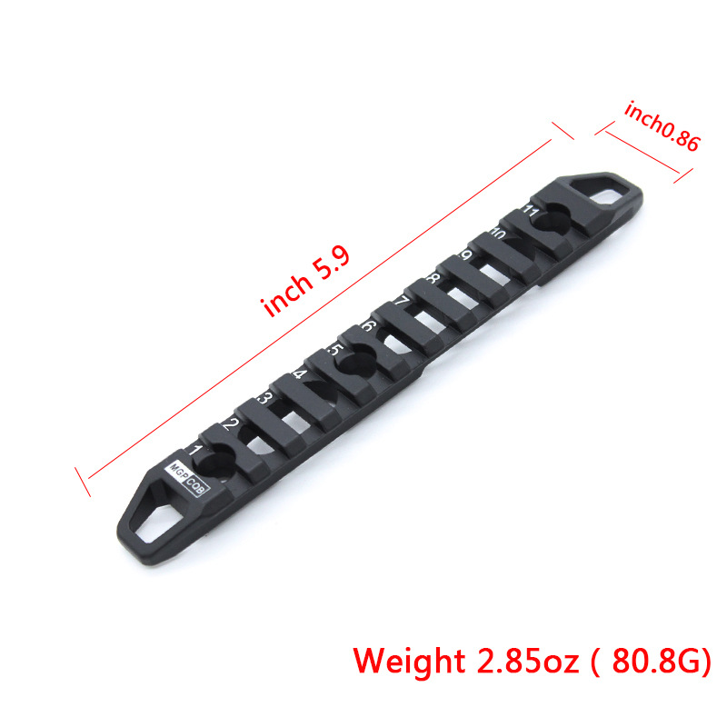 MGPCQB metal 3 / 7 / 11 ranura barra de guía Keymod MLOK Picatinny Rail modelo de juguete