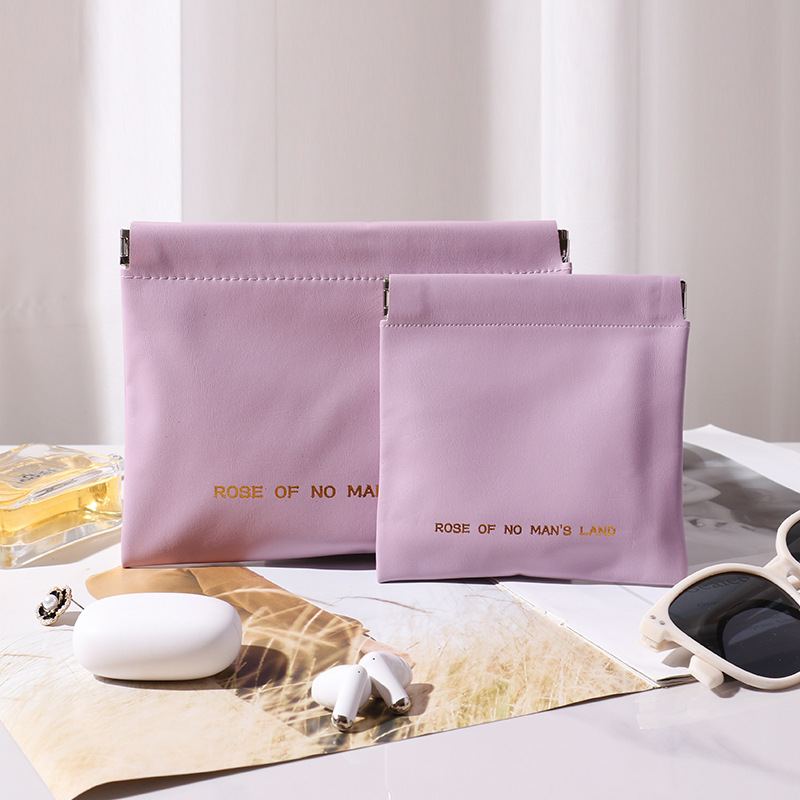 化妆品口红包自动闭合数据线收纳袋有线耳机随身袋便携式小包储物