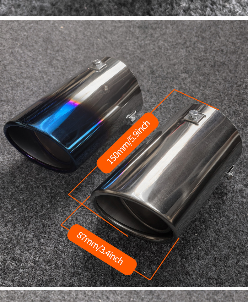 Suitable for Nissan Tuda large diameter tail throat Ford Audi Q7 Malibu general exhaust pipe stainless steel tail throat