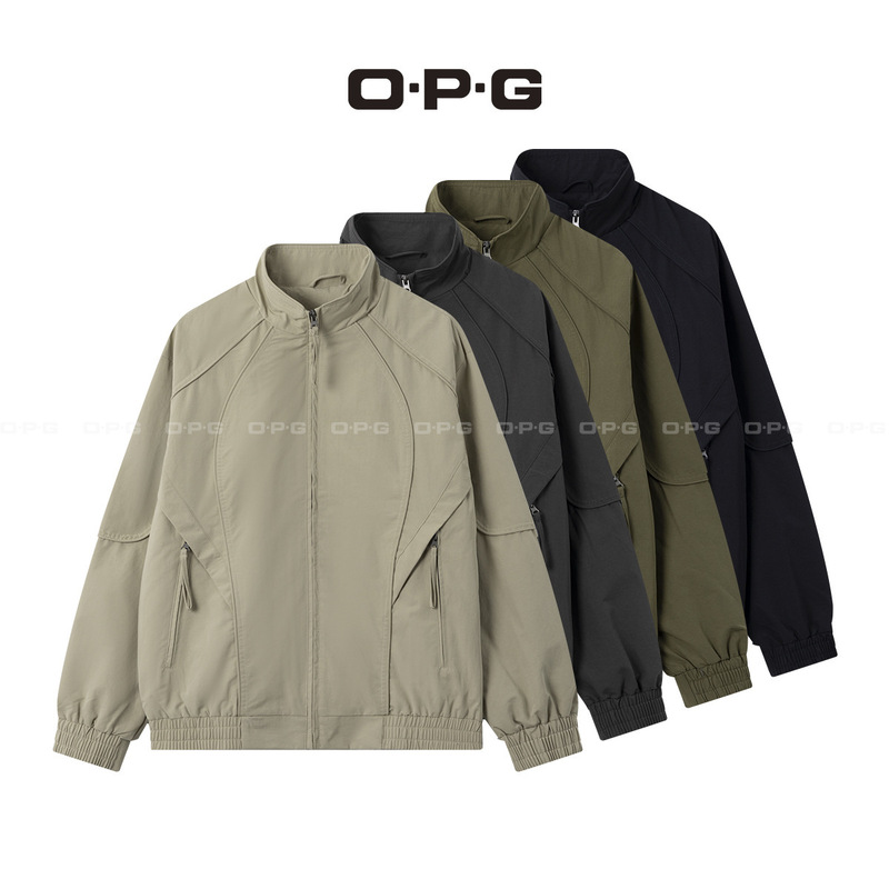 Luoqiyaofa Clothing High Street Style Structured Line Stitching Jacket Autumn Couple's Versatile Coat 25806
