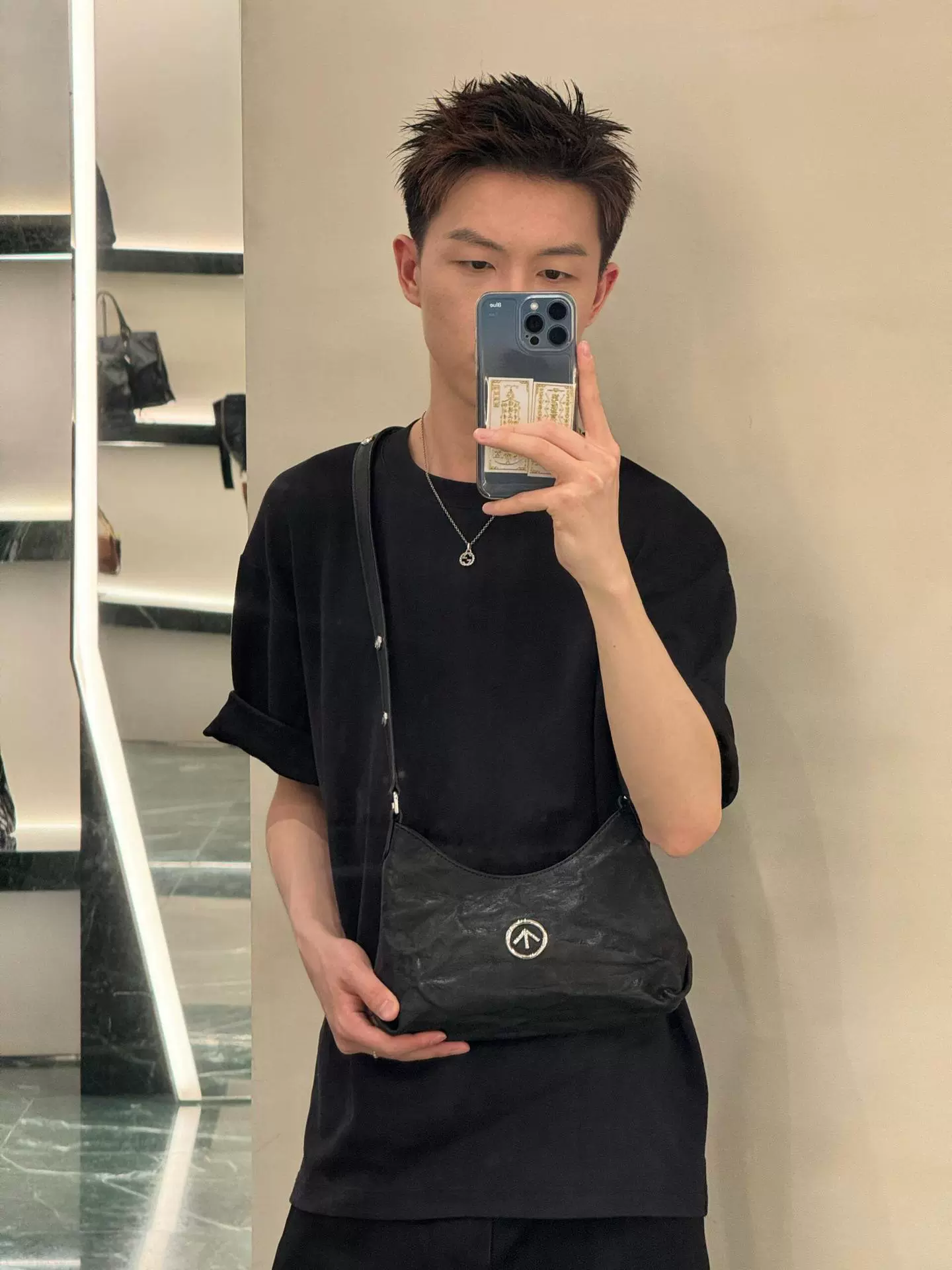 Capacious one-shoulder bag, shoulder bag