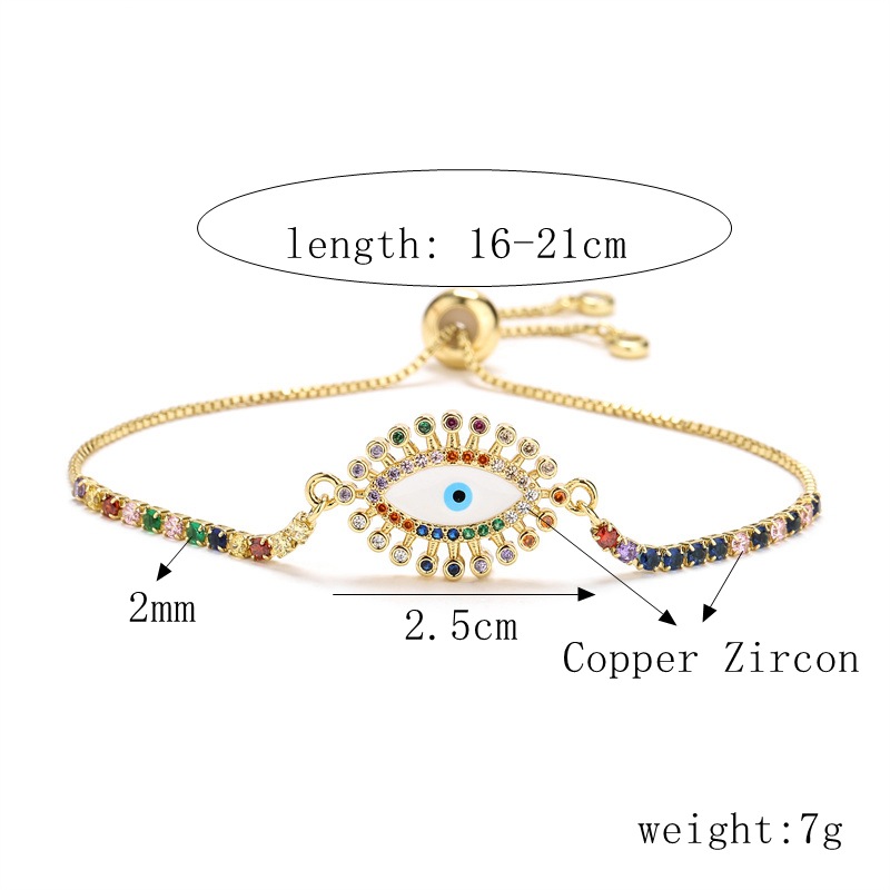 Fashion Eye Copper Bracelets Plating Zircon Copper Bracelets