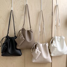 韩系慵懒风水洗pu软面斜挎包女士通勤百搭简约时尚大容量子母包