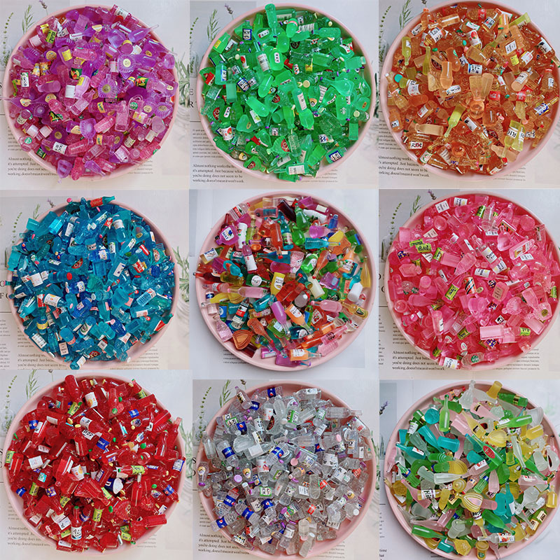 Mixed miniature food play simulation wine bottle wholesale resin mini creative beverage bottle small accessories diy bottle jewelry