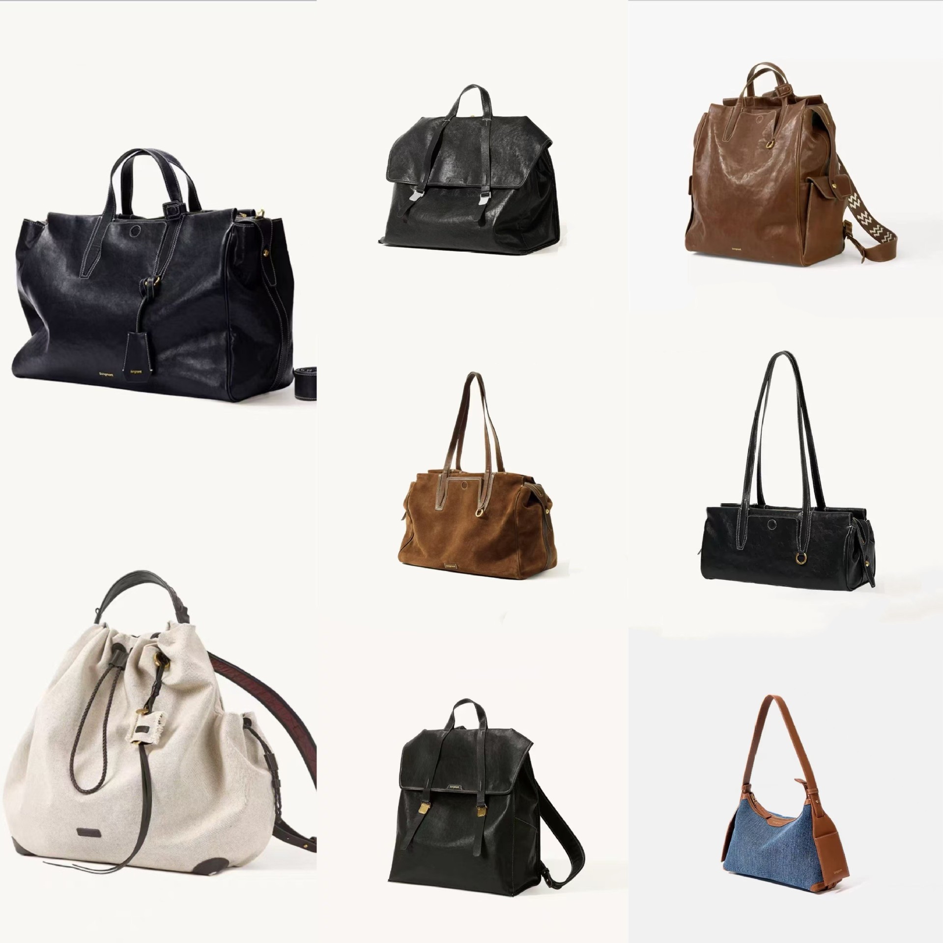Travel Briefcase Denim Backpack Handbag Shoulder Bag Crossbody Bag Multi-Purpose Laptop Bag For Women