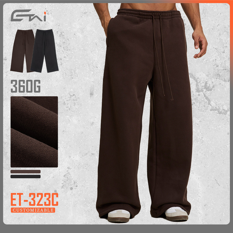 Etai Men's Clothing | Casual Loose Heavyweight Wide-Leg Sweatpants Men's Trendy Autumn Bottoms Men's Casual Pants