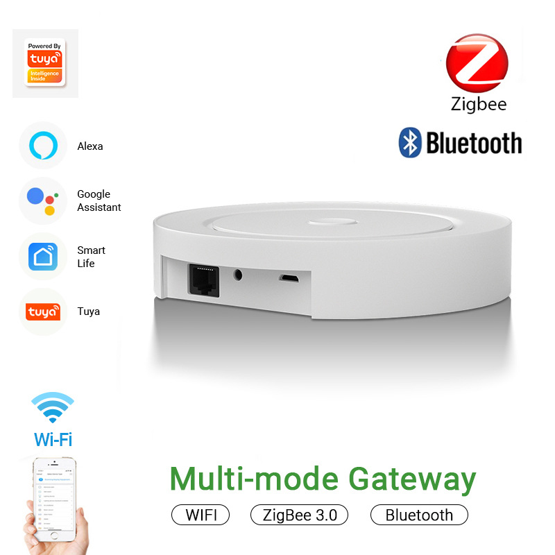 Tuya智能主机涂鸦Zigbee蓝牙Mesh三合一多模网关智能家居中控网关