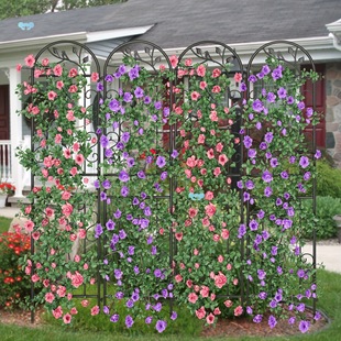 2/4Pcs Metal Trellis 2/4Pcs Black Metal Rustproof Garden Cross-Border