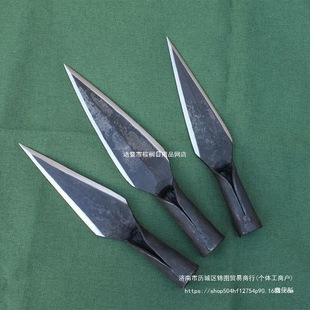 Spearhead Knife Forged Steel Dart Gun Head Long Spearhead Gun Head Mountain Pig Spear Outdoor Spearhead Killing Pig Knife Overlord Gun Open the Road