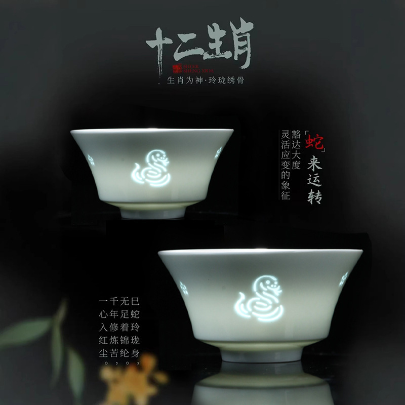 Jingdezhen Twelve Zodiac Ceramic Tableware Set, Shadow Blue Porcelain with Underglaze Color, Exquisite Ceramic Bowl, Dining Bowl, Gift-Giving Jingdezhen Twelve Zodiac Ceramic Tableware Set, Shadow Blue Porcelain with Underglaze Color, Exquisite Ceramic Bowl, Dining Bowl, Gift-Giving