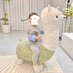 特大アルパカシートスツール動物スツール床リビングルーム子供の装飾品ソファ靴交換ホリデーギフト卸売