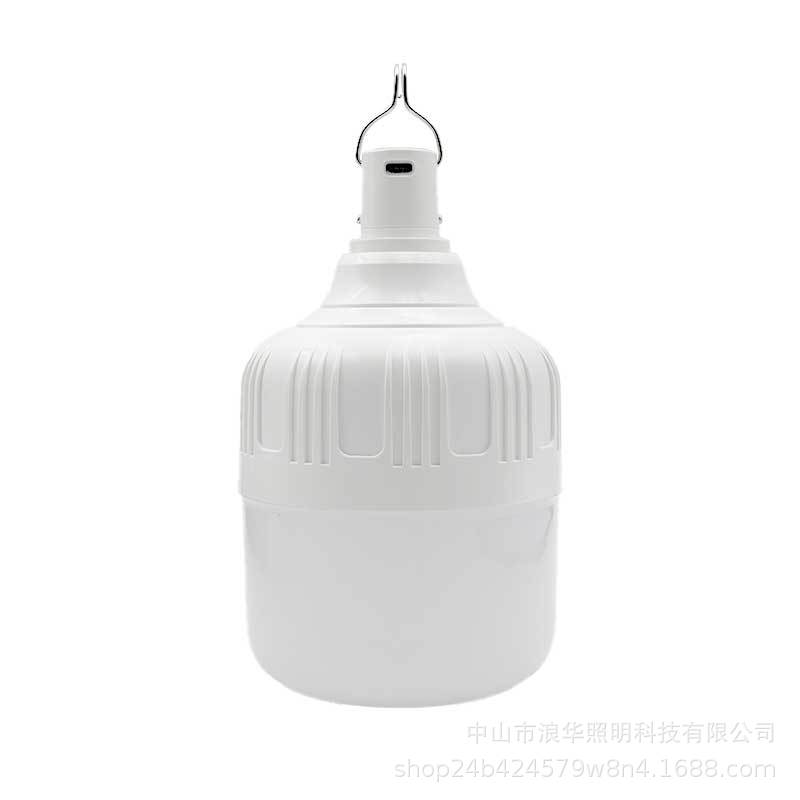 Bombilla recargable LED luz de campamento al aire libre USB tipo C súper brillante luz de bola de iluminación de emergencia de corte de energía del hogar