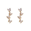 Silver needle, zirconium, design fashionable brand earrings, trend of season, light luxury style, wholesale