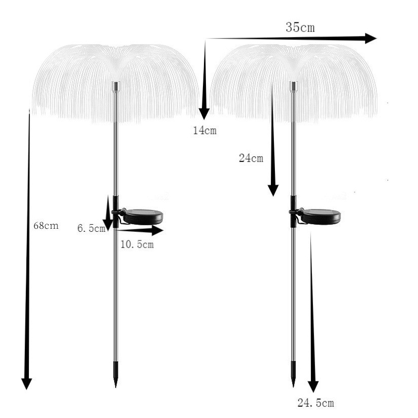 Nueva lámpara de césped solar lámpara de agua lámpara de jardín al aire libre fuegos artificiales lámpara de techo Jardín Balcón decoración lámpara de paisaje