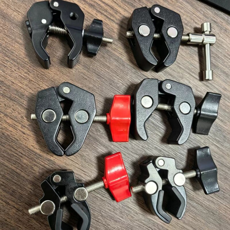 Factory Live Streaming Photography Heavy-Duty Metal Clamp Desktop Stand Accessories Aluminum Alloy Tube Clamp Camera Position Fixing Clamp Factory Live Streaming Photography Heavy-Duty Metal Clamp Desktop Stand Accessories Aluminum Alloy Tube Clamp Camera Position Fixing Clamp