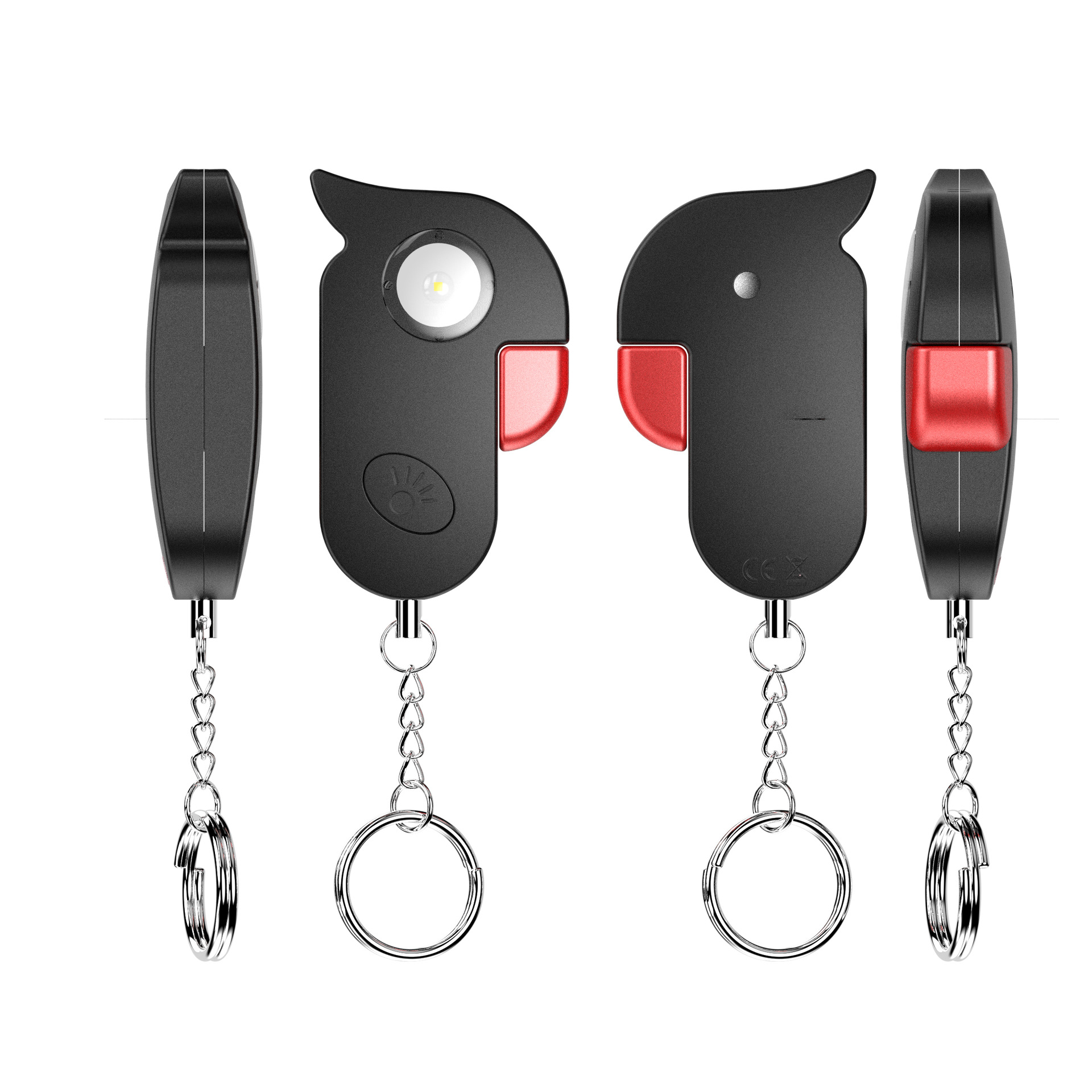 Alarma Personal en Forma de Pájaro con Llavero 130 dB Con Luz LED para Autodefensa image 3
