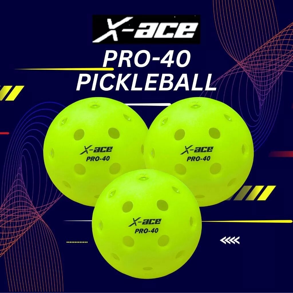 Factory Direct Sales X-Ace Pickleballs 40-Hole Integrated Rotational Molding Professional Competition Wholesale Cross-Border