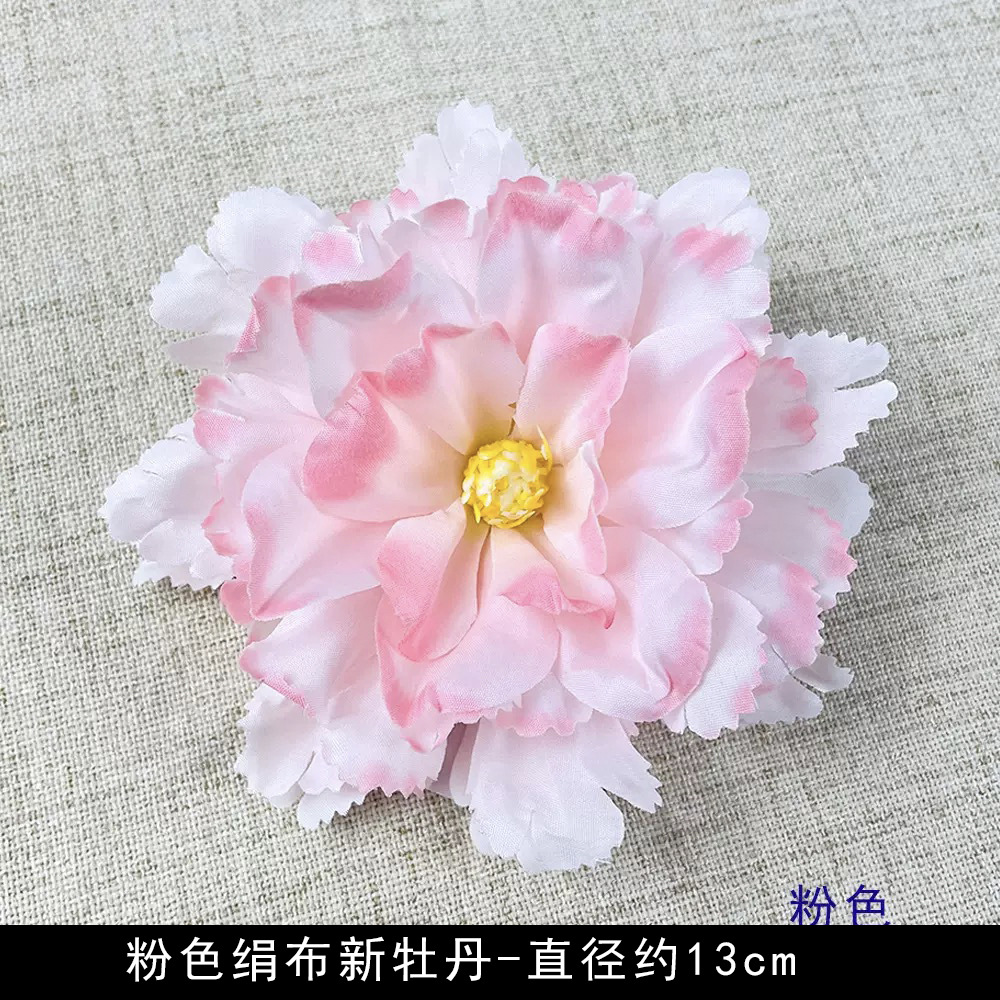 Flores artificiales flores rosadas bricolaje accesorios hechos a mano tocado de estilo antiguo accesorios de material de flor de horquilla arreglos florales de pared de flores de boda