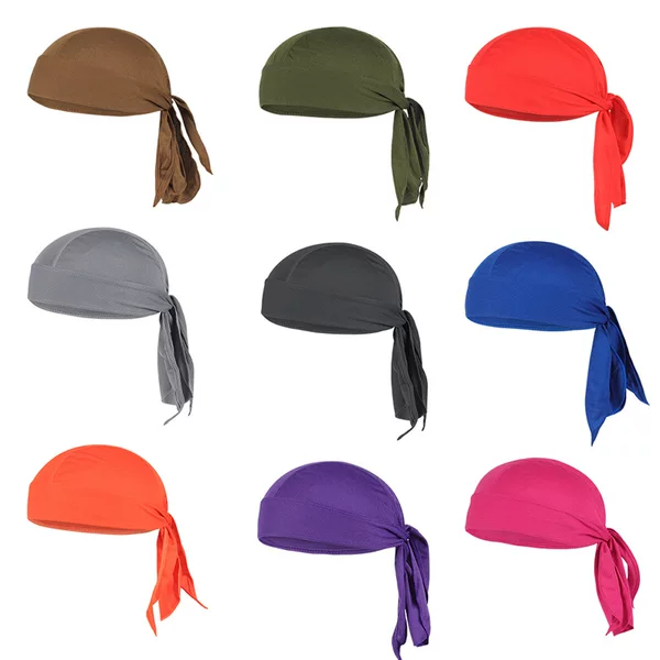 Cross-Border Outdoor Summer Cycling Cap Men's Quick-Drying Breathable Pirate Hat Sweat-Absorbent and Moisture-Wicking Motorcycle Sports Turban