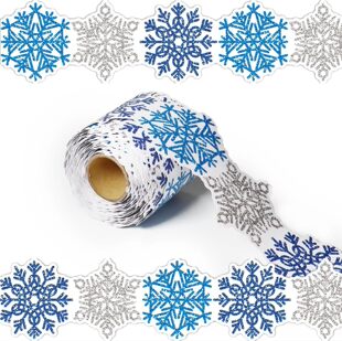 Amazon Bulletin Board Border Decoration Stickers Christmas Snowflake School Classroom Blackboard Self-Adhesive Border Decoration Cross-Border