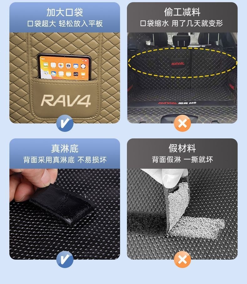 Suitable for Toyota RAV4, a full-cover trunk mat designed specifically for the RAV4, modified car RAV4 Dual Engine E+ interior accessories